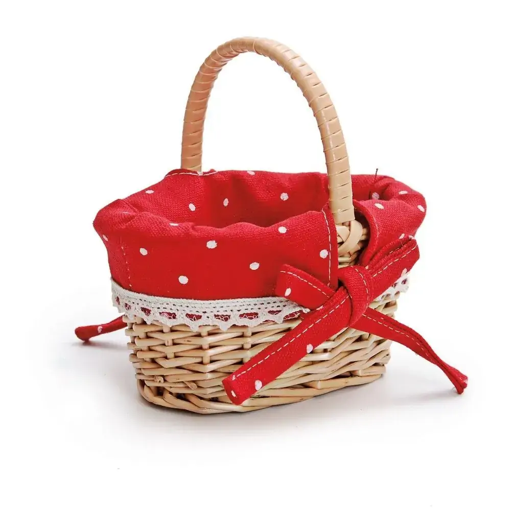 Mini Cesta Vime Cromus Pic Nic Poa Vermelho