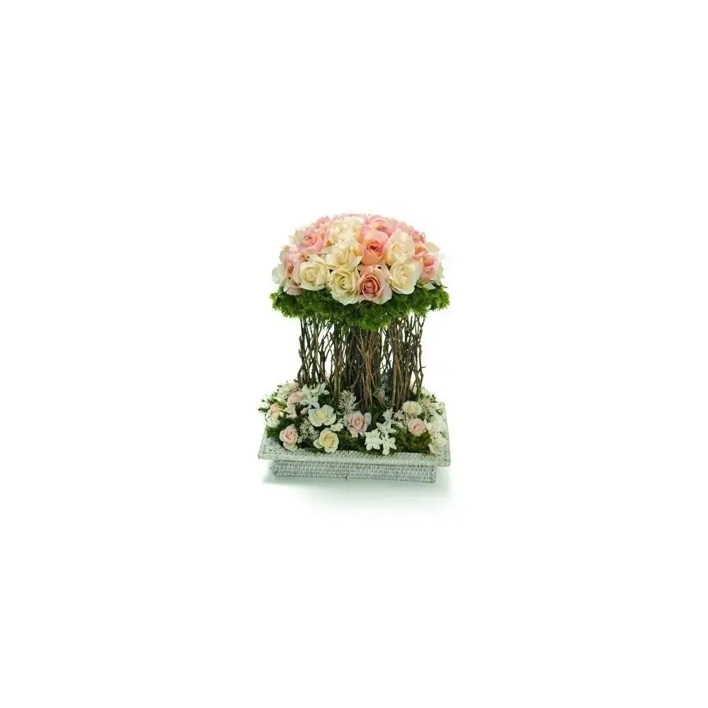 Bouquet Topiaria Cromus C/rosas Fran.40x30cm Cr