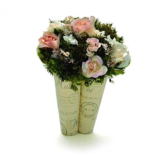 Bouquet Vaso Cromus C/rosas Sortidas 28x20cm Rs/cr