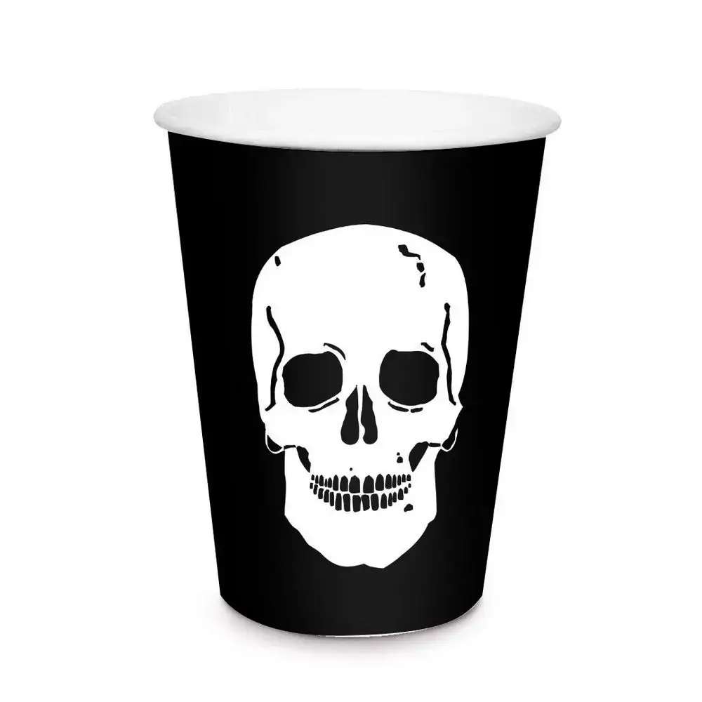 Copo Papel Cromus 330ml Skull A H C/8