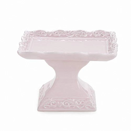 Suporte P/bolo Cromus Quadrado Rosa Mod.1
