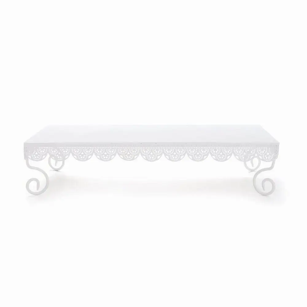 Bandeja P/bolo Cromus Retangular 38cm Branca