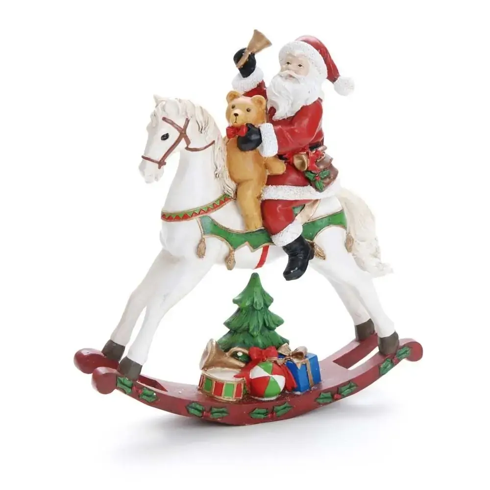 Enfeite Natal Cromus Noel/cavalo Balanco