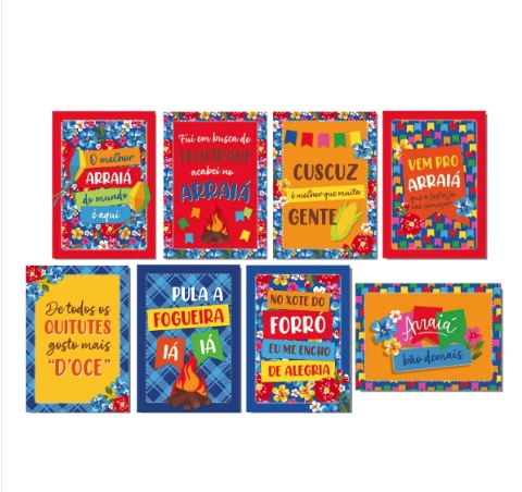Cartaz Decorativo Arraia Bao Demais 25x35cm C/8un Cromus