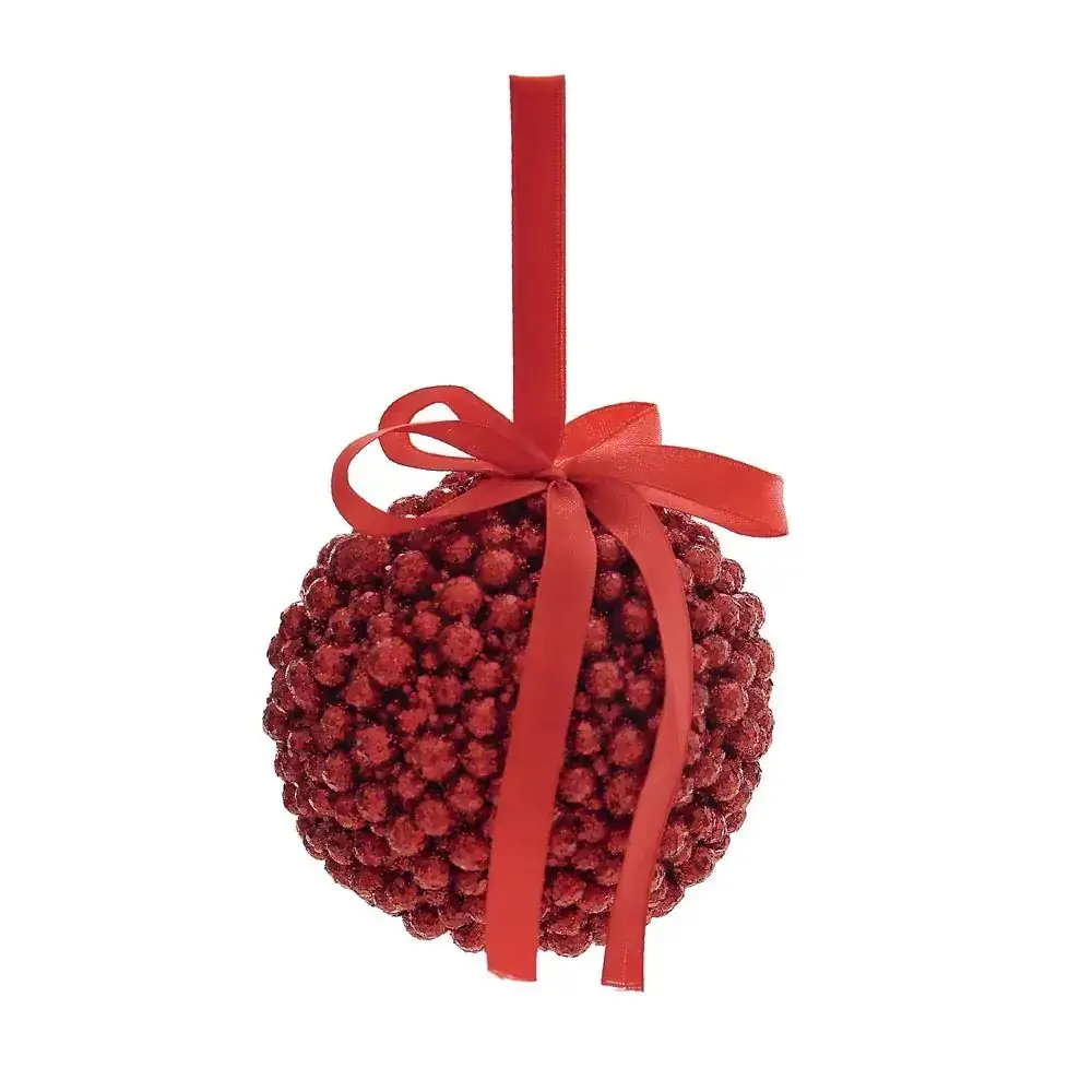 Bola Natal Cromus 8cm Vermelha