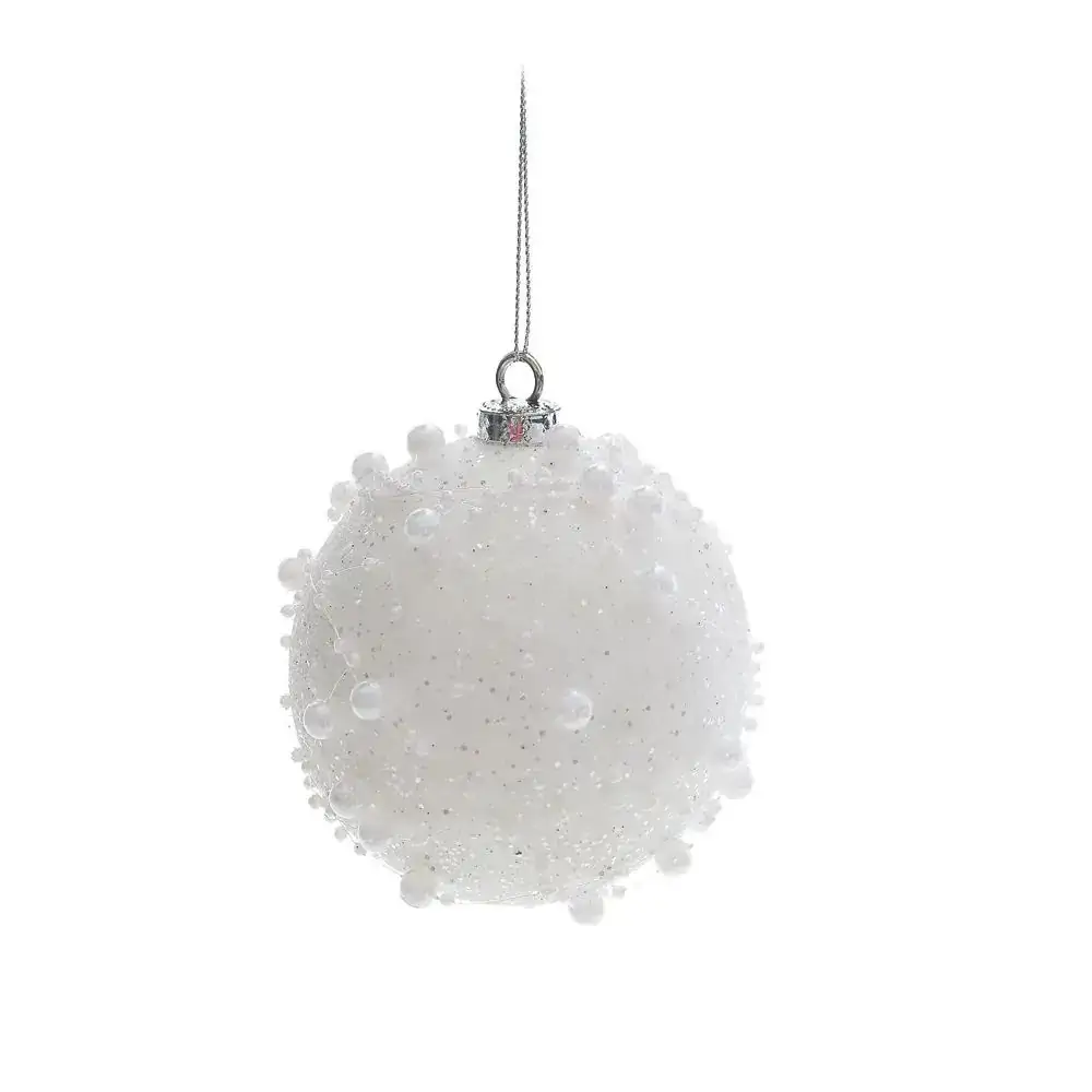 Bola Natal Cromus 10cm C/bolinhas Brancas