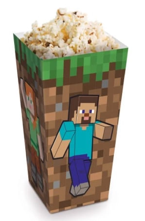Cx P.pipoca Minecraft 6x6x12,5cm 10un 23012684 Cromus