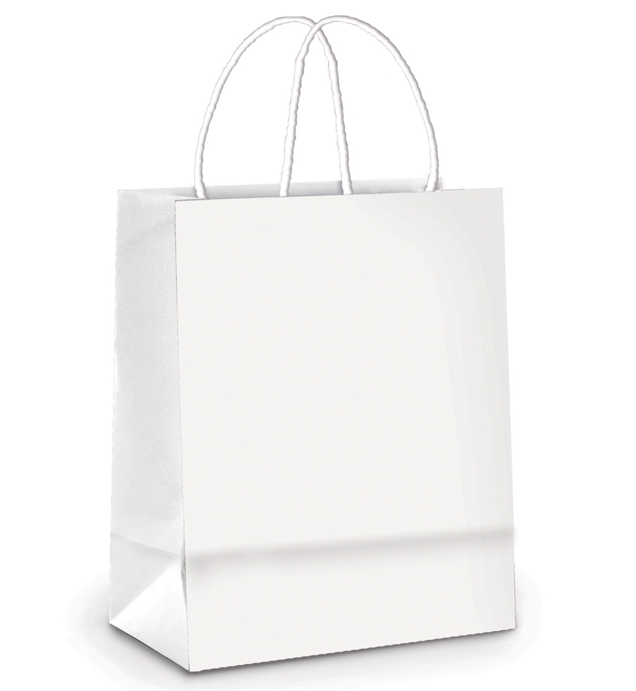 Sacola Papel Branco Garrafa 35x13x8
