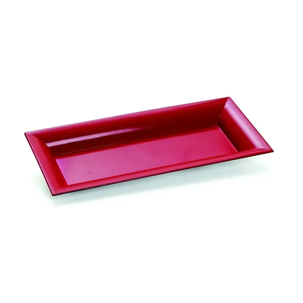 Bandeja Cromus Retangular 28x12cm Vermelha