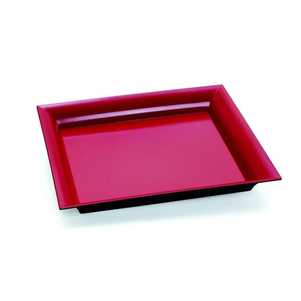 Bandeja Cromus Quadrada 25x25cm Vermelha