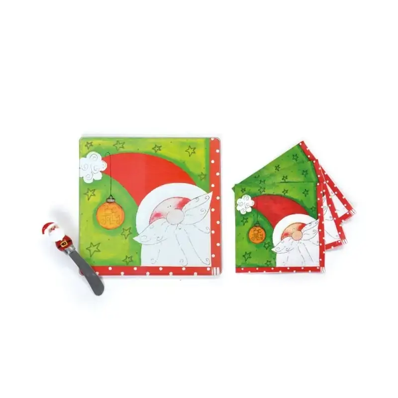 Kit Tabua Vidro Cromus Papai Noel