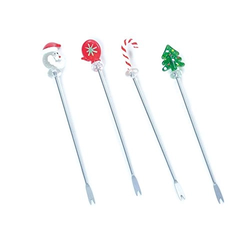 Kit Garfos P/aperitivos Cromus Natal C/4