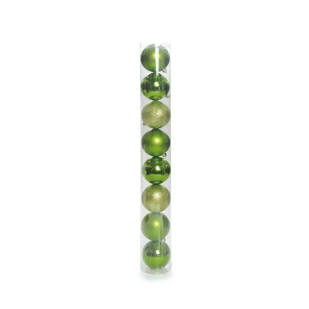 Jg.c/8 Pçs Bolas Natal Cromus 8cm Verde