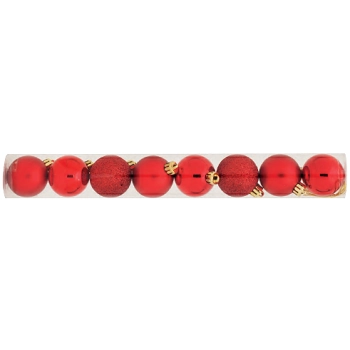 Jg.c/8 Pçs Bolas Natal Cromus 8cm Vermelho