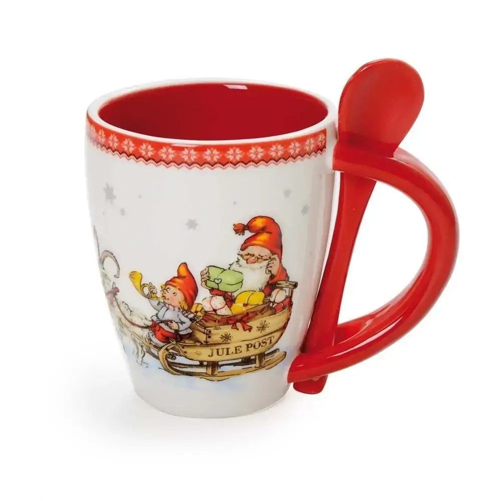 Caneca Cromus Noel/treno C/colher