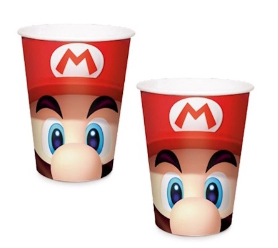 Copo Papel Super Mario 240ml C/8