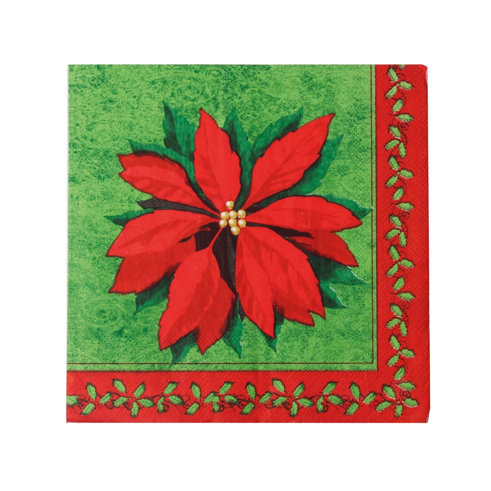 Guardanapo Poinsettia 32.5x32.5cm C/20