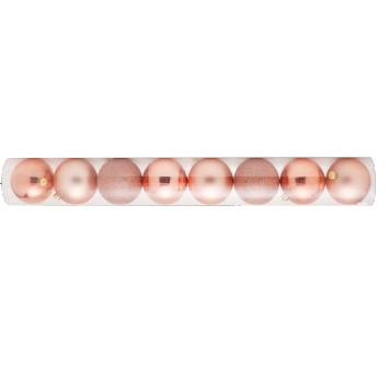 Bolas Tubo 7cm Rose C/8un 1714228 Cromus