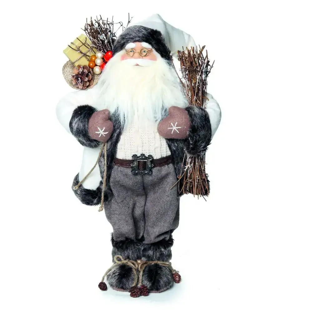 Enfeite Natal Cromus Papai Noel Em Pe Roupa Tam.p