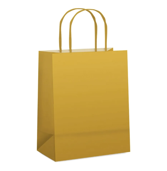 Sacola Papel Ouro Fosco P 21,5x15x8