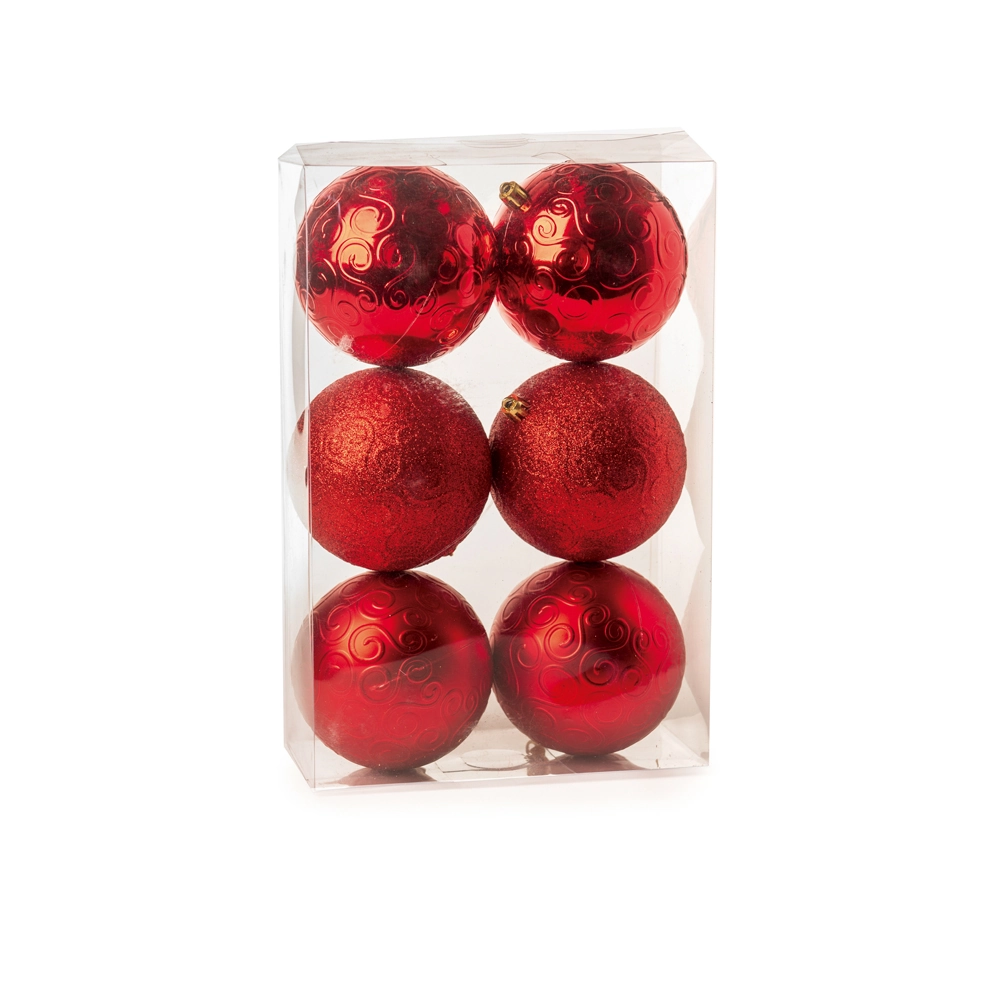 Bola Arabesco Brilho/mate/glitter Vrm 8cm C/6