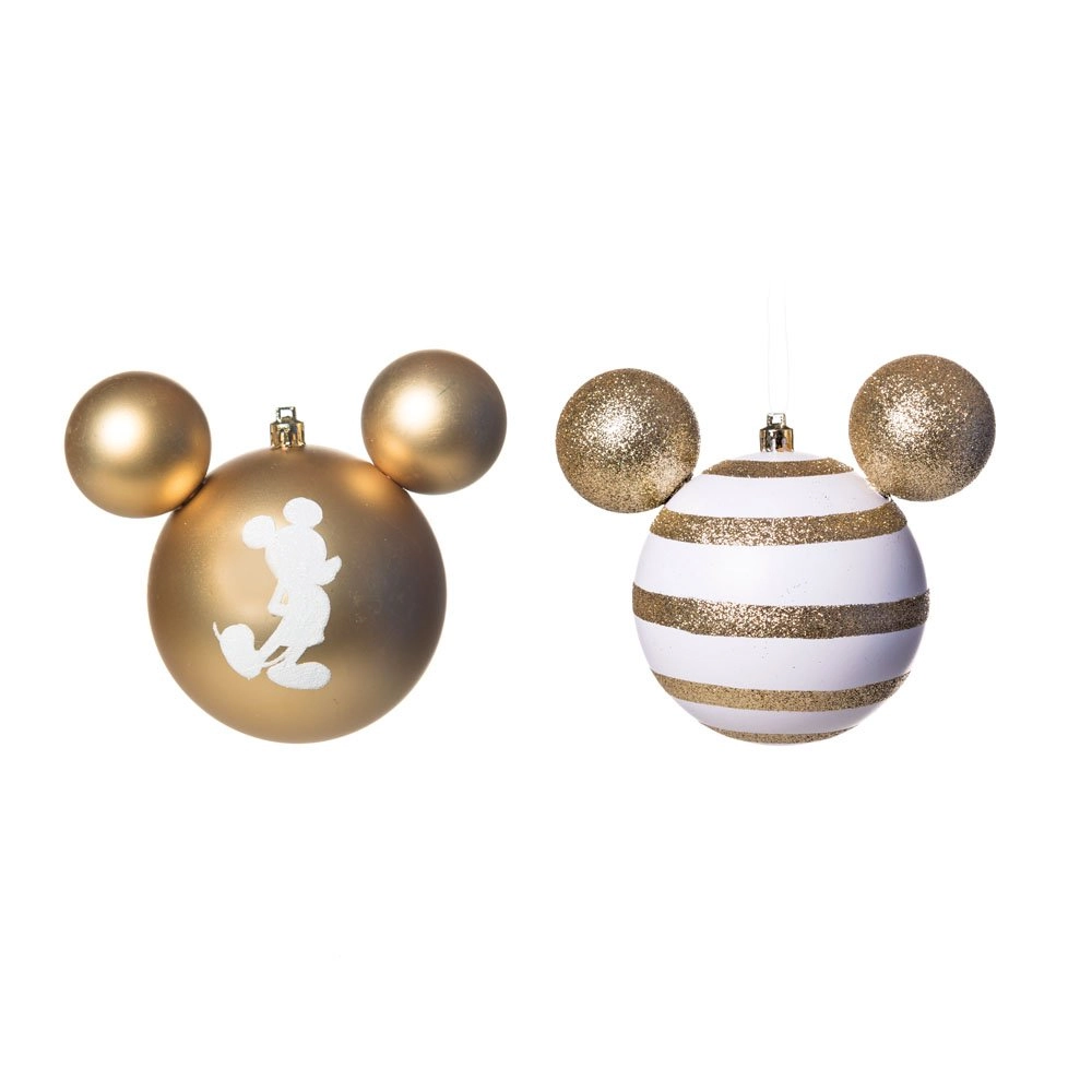 Bola Cromus Mickey Listras Our/bra 8cm Disney C/4pc