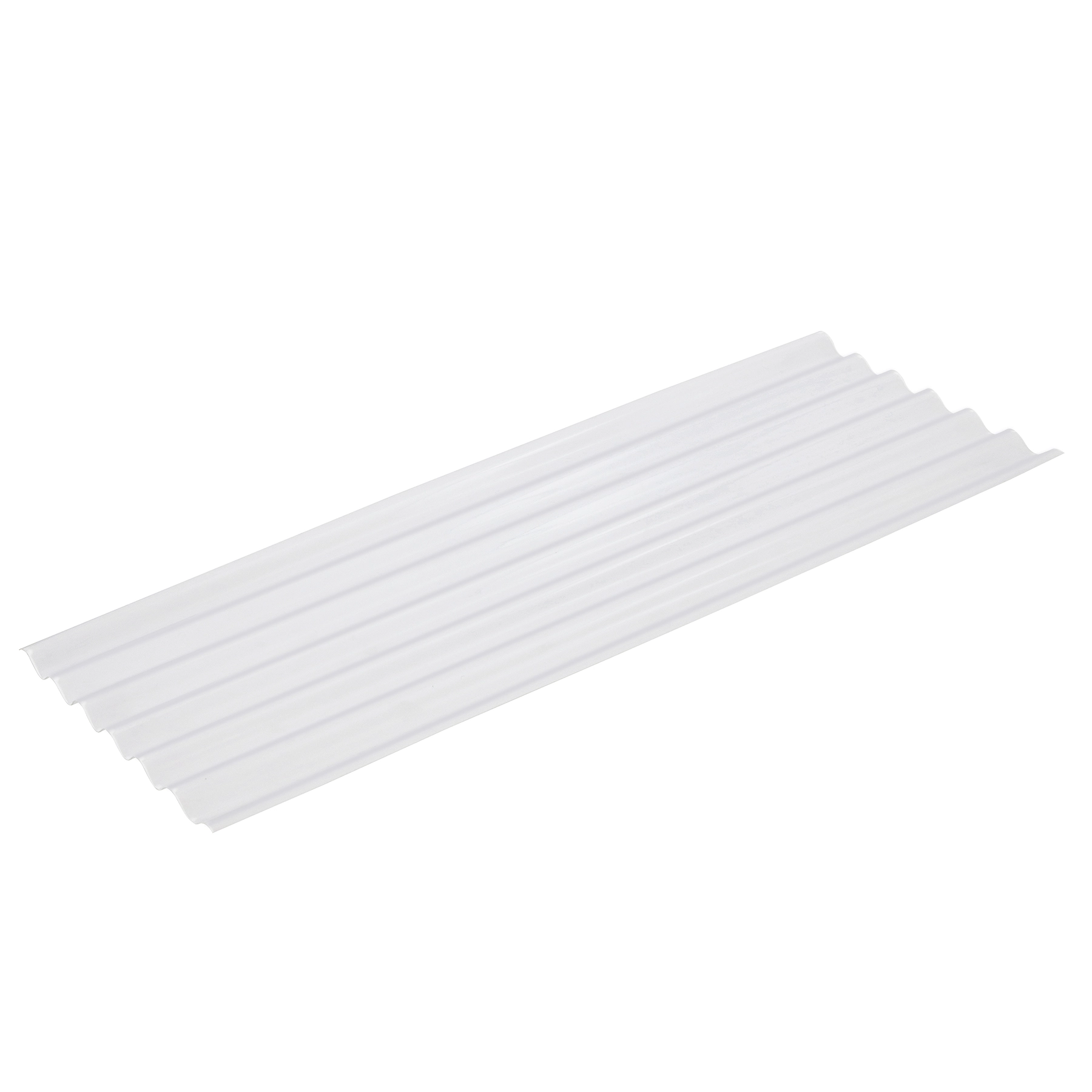 Telha de Polipropileno Ondulada 50x122cm 0.8mm Leitosa Ibrap