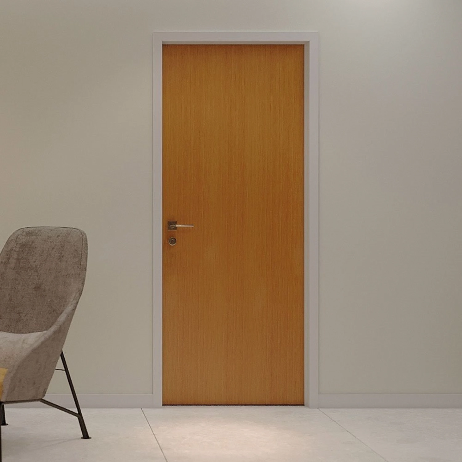 Folha De Porta De Madeira 210x80cm Espessura 3,5cm Mmc Eucaplac Eucatex Nogal Mel