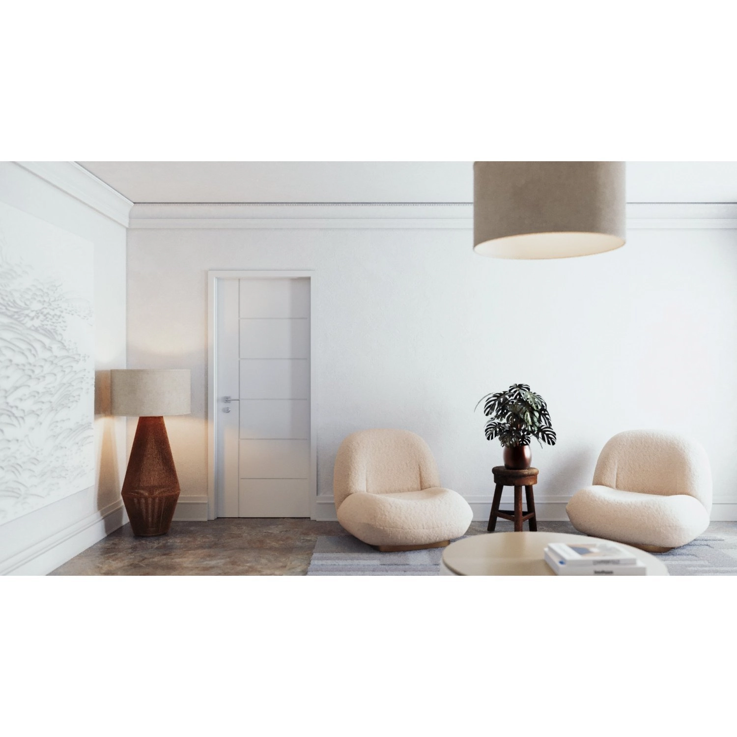 Porta De Madeira 210x70cm Mso Eucaplac Frisada Elegance Eucatex Branco Max