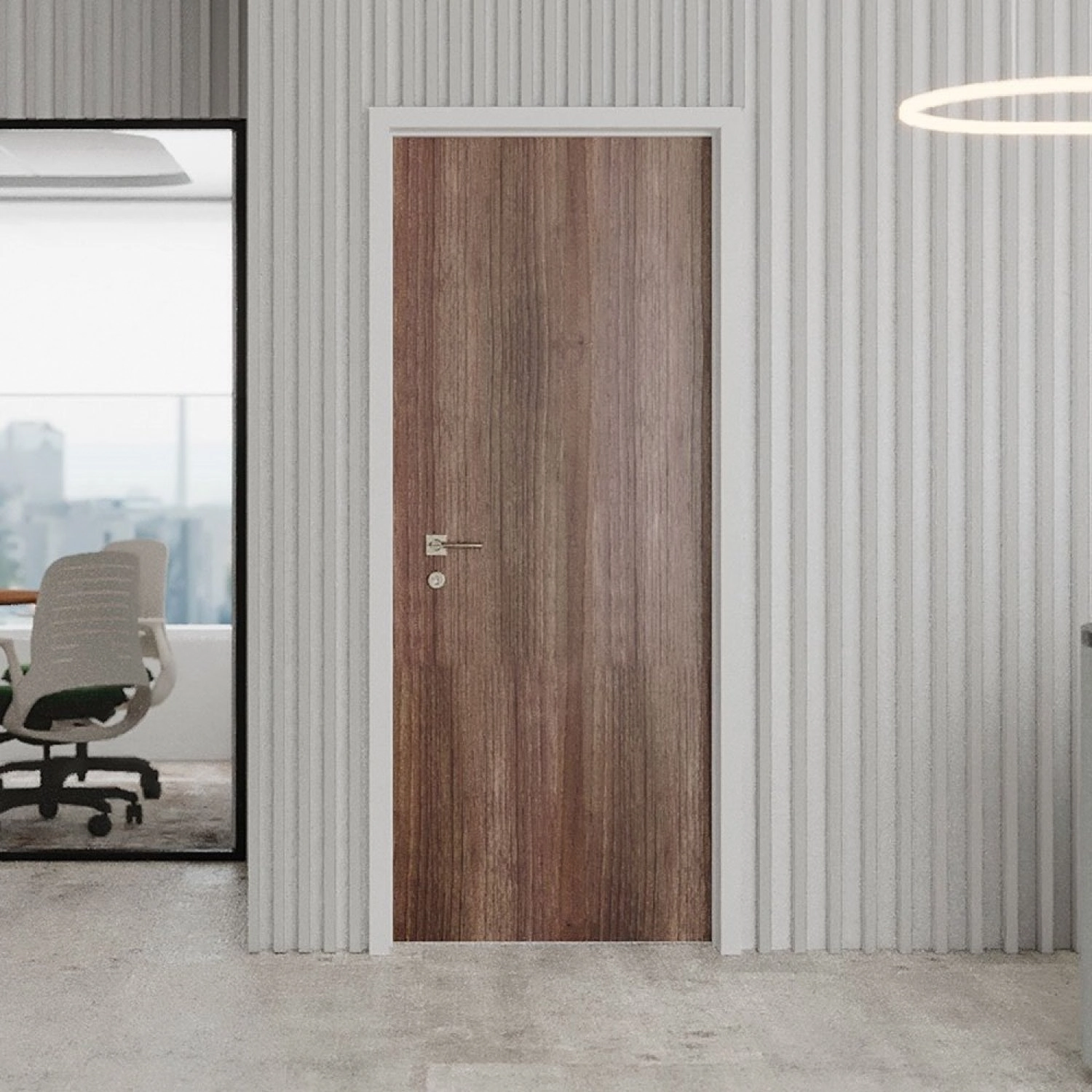 Folha De Porta De Madeira 210x82cm Espessura 3,5cm Mmc Eucaplac Eucatex Noce Ebano