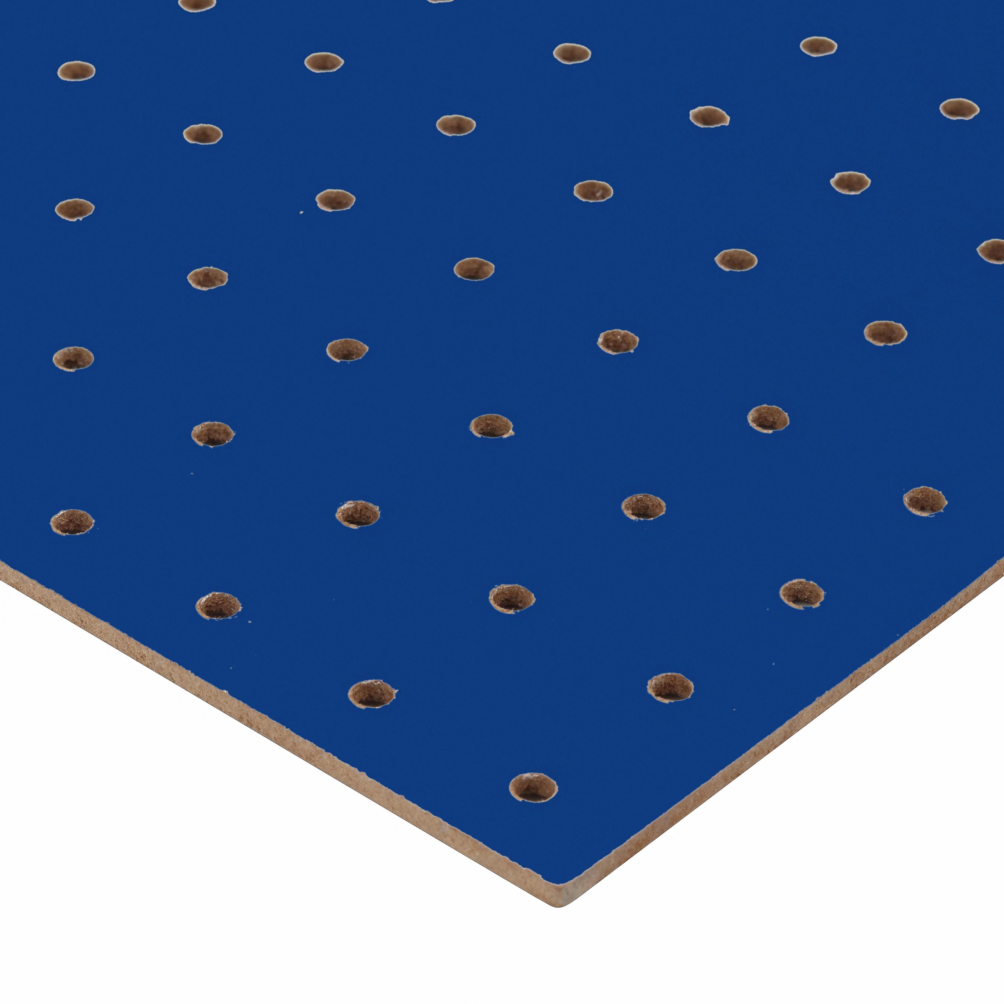 Painel de Madeira Perfurado HDF para Revestimento 3mm Azul Madagascar 61x122cm Eucatex