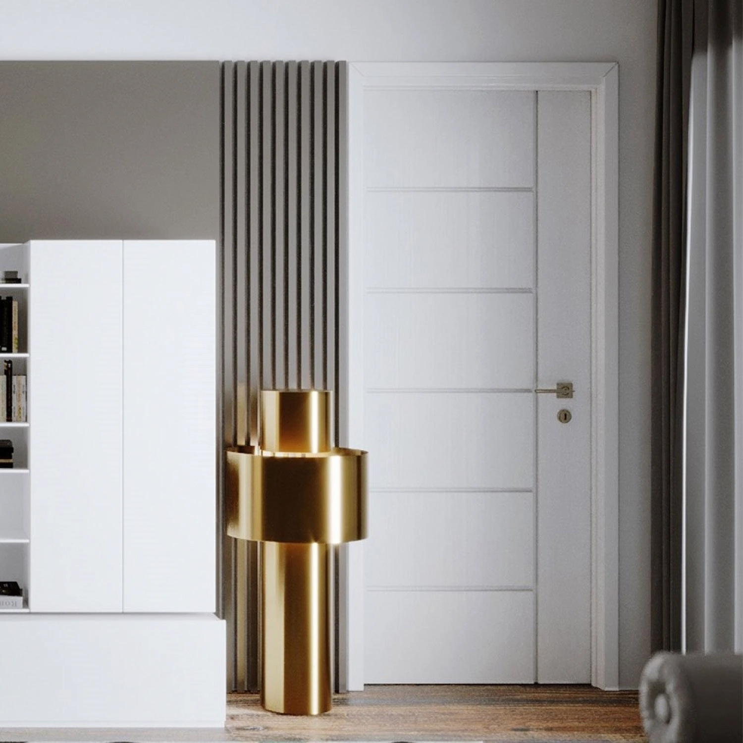 Folha De Porta De Madeira 210x92cm Espessura 3,5cm Mmc Eucaplac Frisada Elegance Eucatex Branco Max