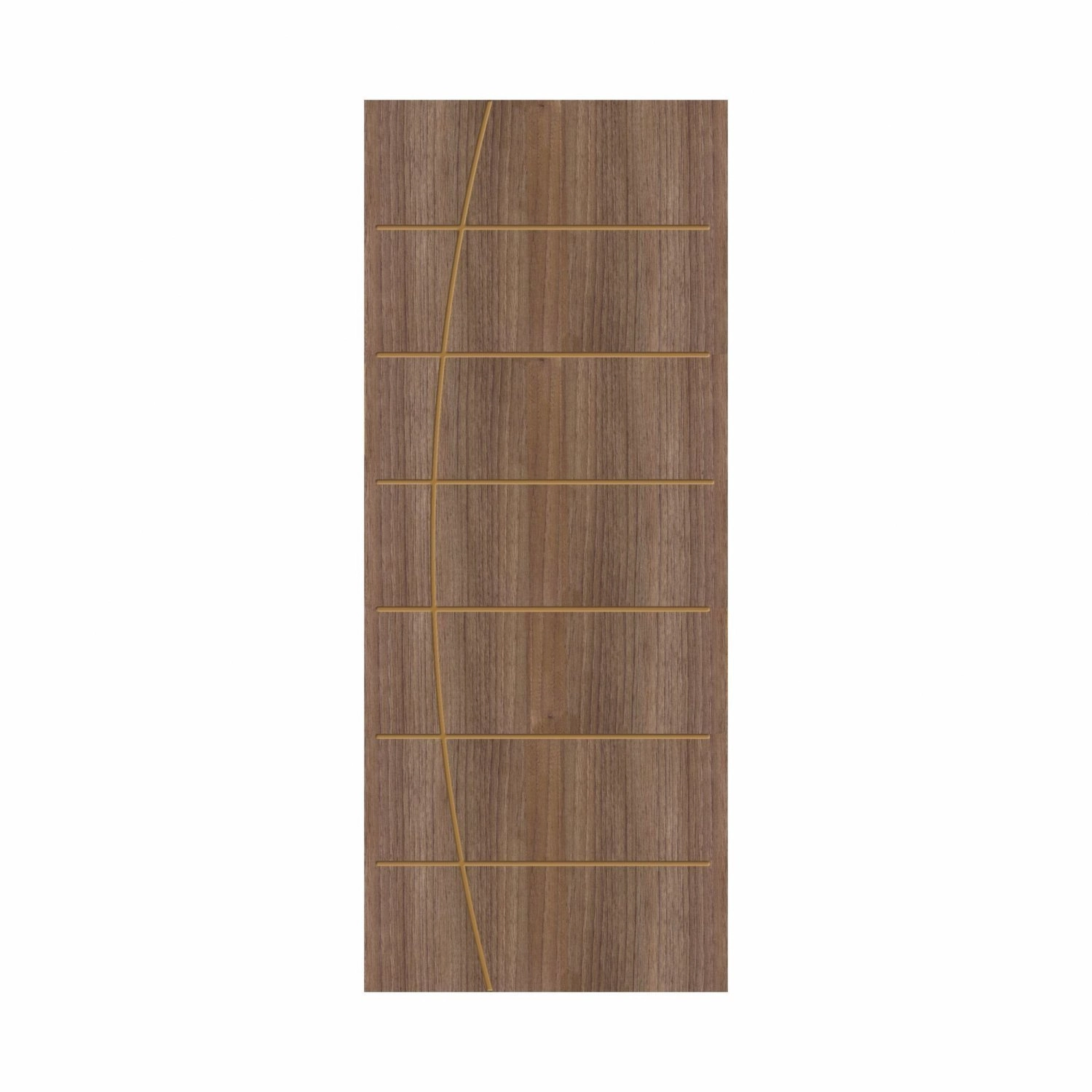Folha De Porta De Madeira 210x92cm Espessura 3,5cm Mmc Eucaplac Frisada Tivoli Eucatex Noce Ebano