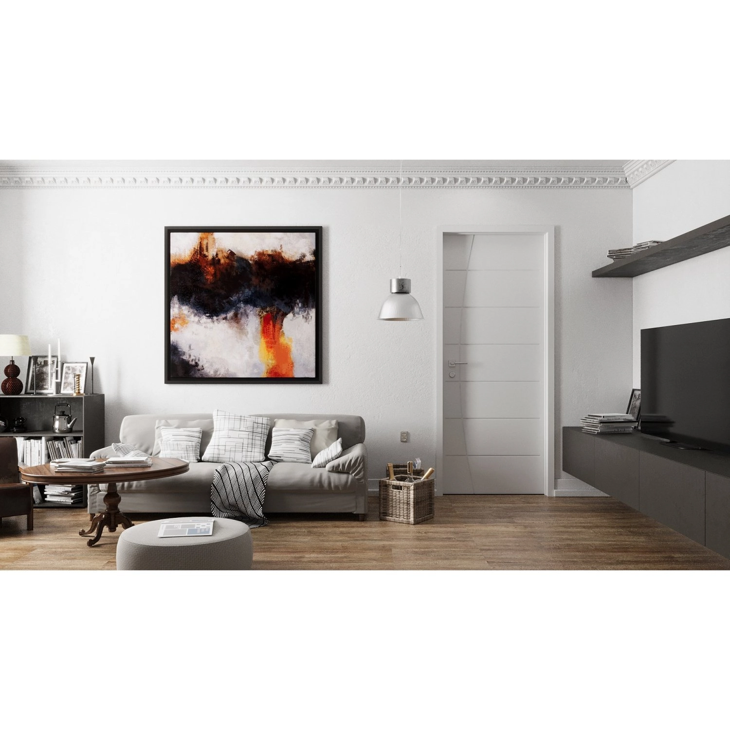 Porta De Madeira 210x80cm Mso Eucaplac Frisada Tivoli Eucatex Branco Max