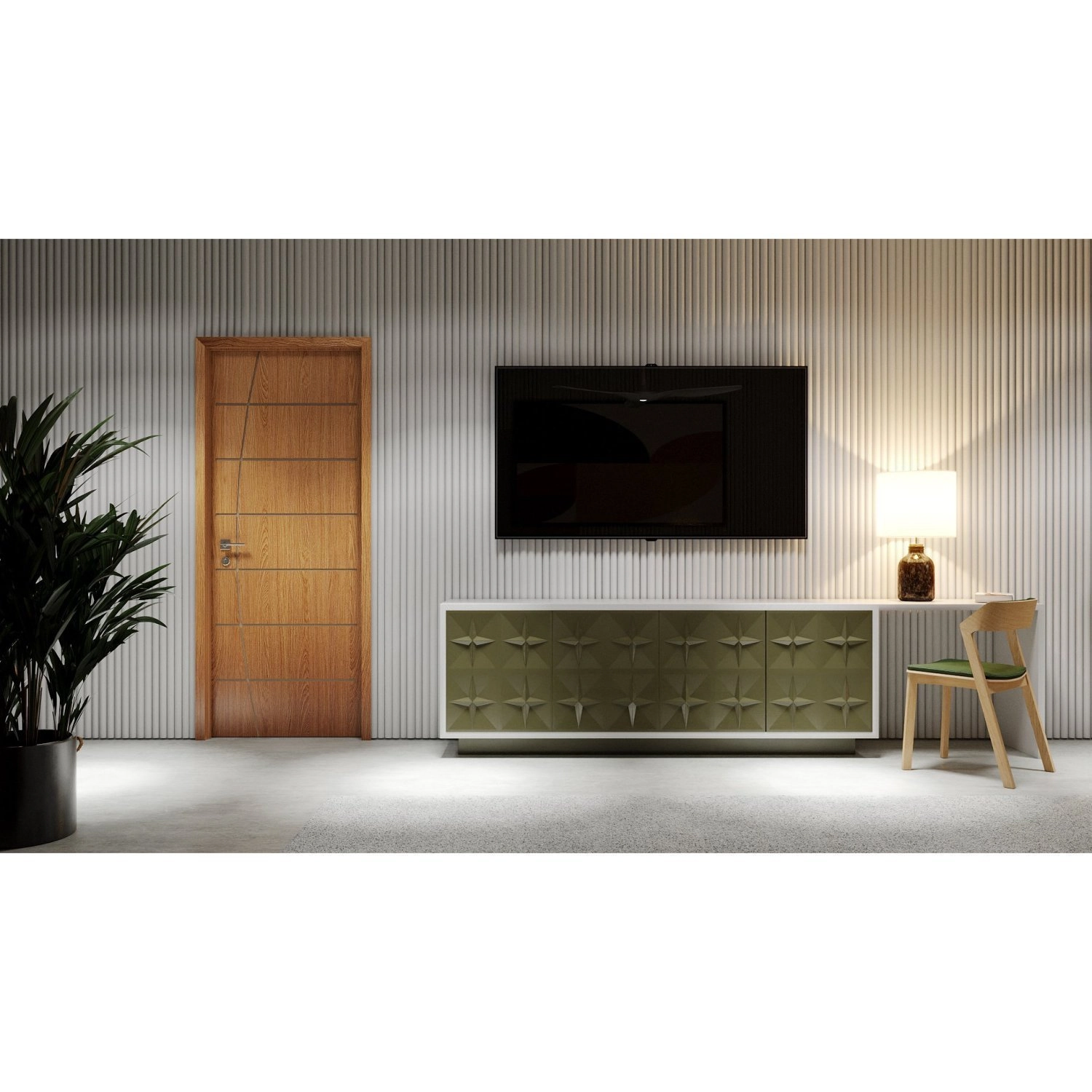 Porta De Madeira 210x72cm Espessura 3,5cm Mso Eucaplac Frisada Tivoli Eucatex Teka Milano