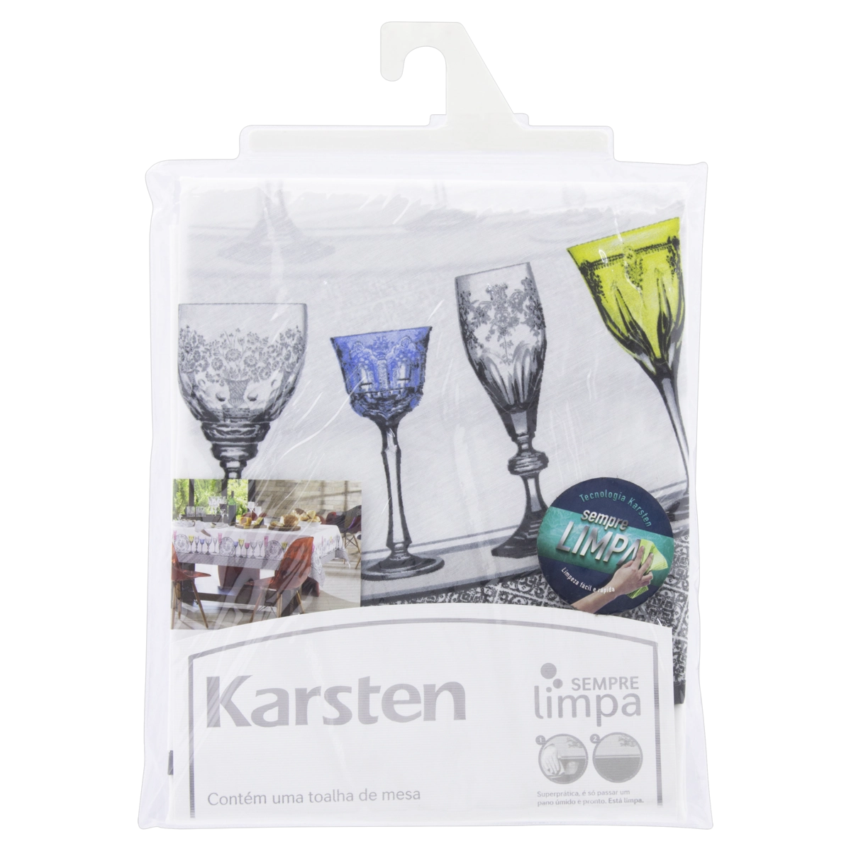 Toalha De Mesa 6 Lugares Redonda Bistrol Karsten Sempre Limpa