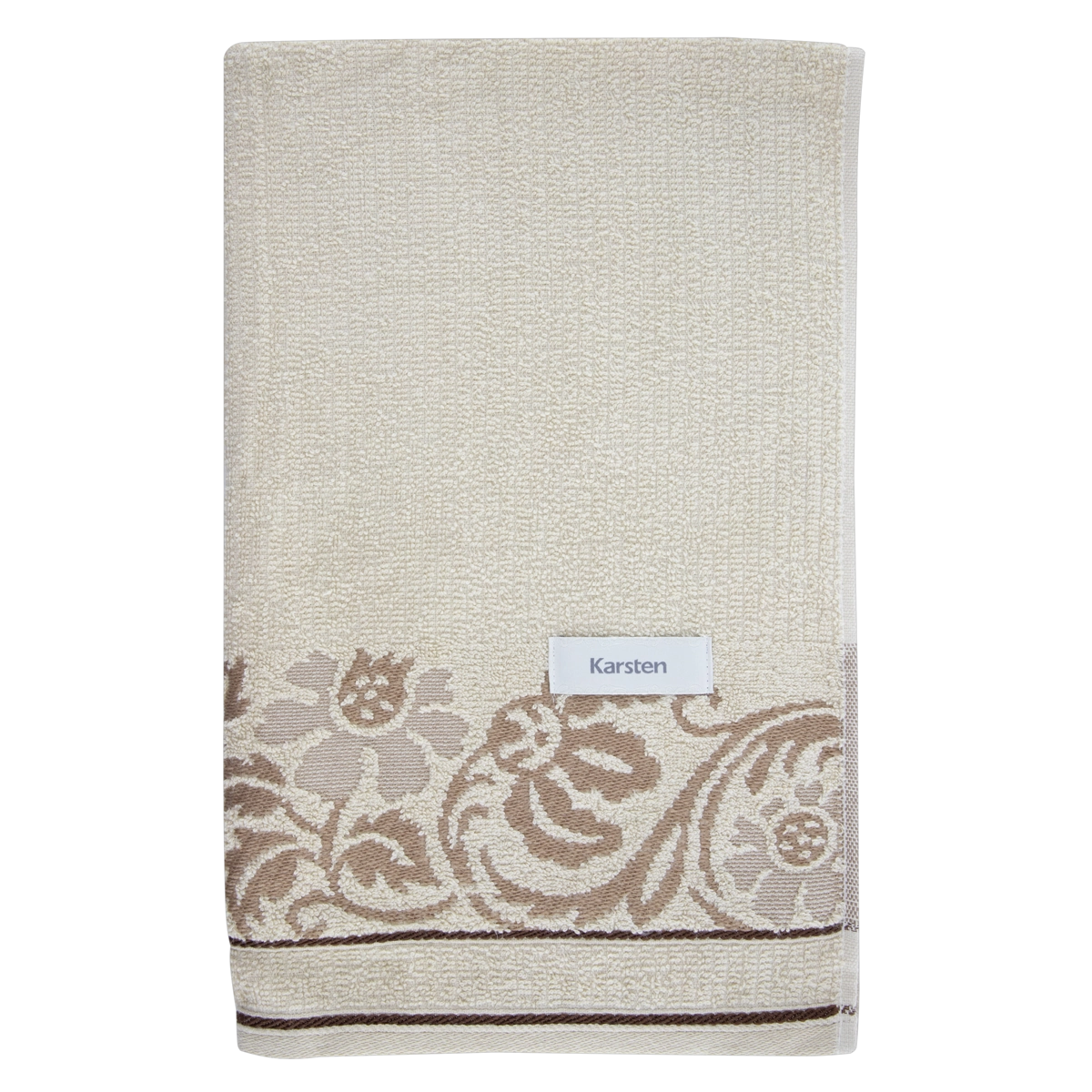 Toalha Para Rosto Caqui Catarina Karsten 49cm X 80cm