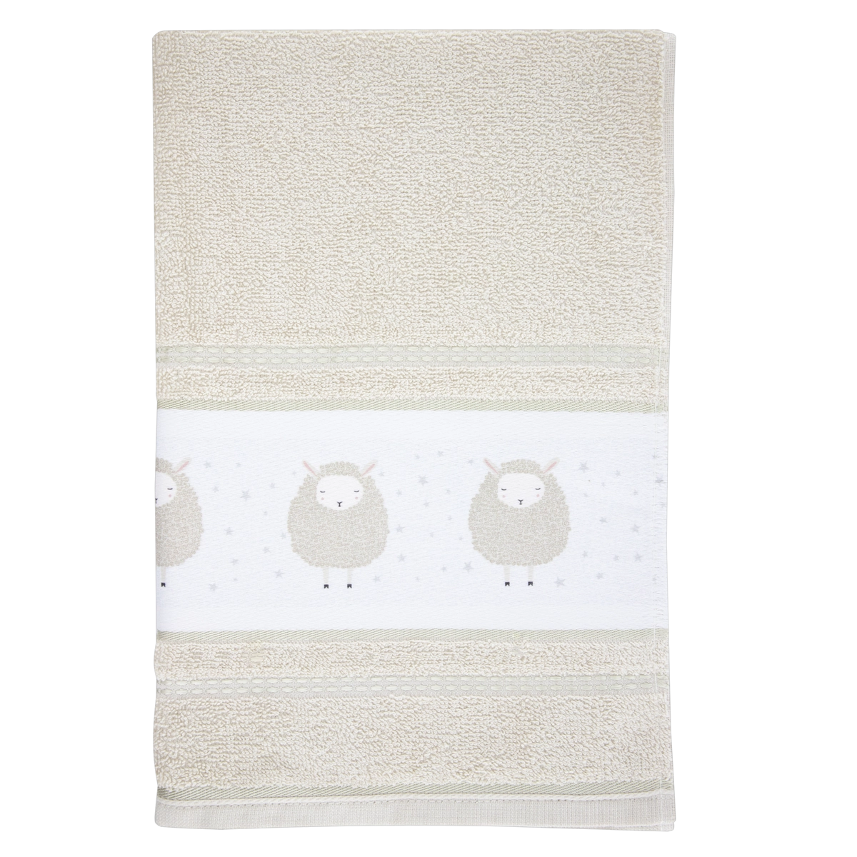 Toalha Para Rosto Bege Bone Fani Karsten 49cm X 70cm