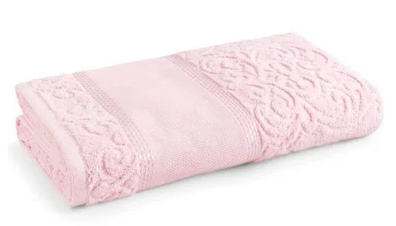 Toalha Banho Melina Karsten P/ Bordar Rosa Quartzo 90x150cm
