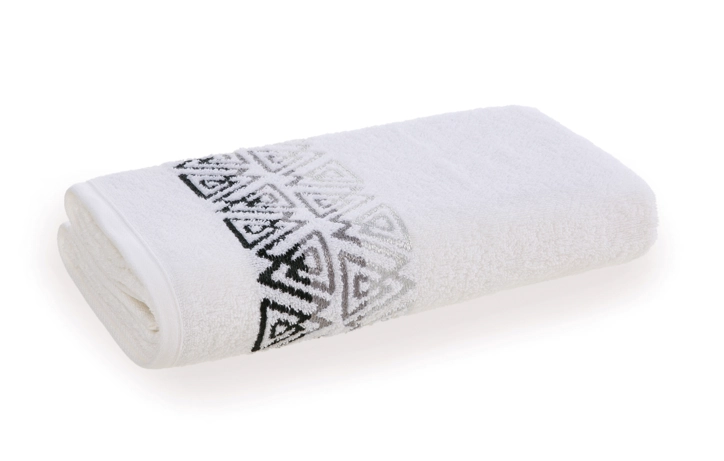 Toalha Banho 70x135 Dimas Branco 01/cinza 3