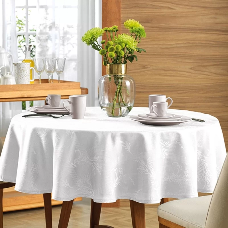 Toalha Mesa Ramalia Cor 1 Branco Tamanhoemcm 14000x21000 Retangular Composicao 58 Algodao 42 Poliest