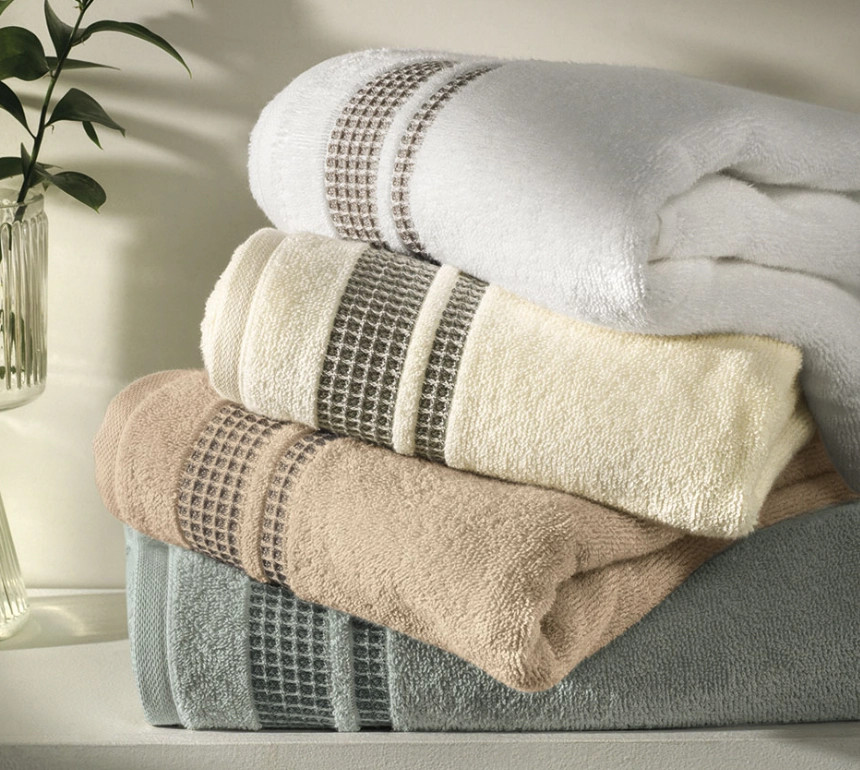 Toalha Banho Levier Branca Marrom 70x135cm 3969798 Karsten