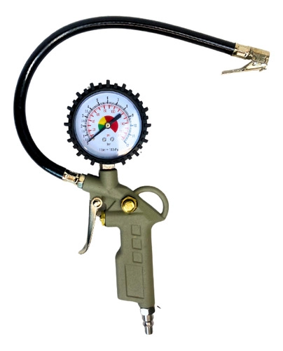 Calibrador E Inflador Pneumático Manômetro 220 Psi 1/4npt