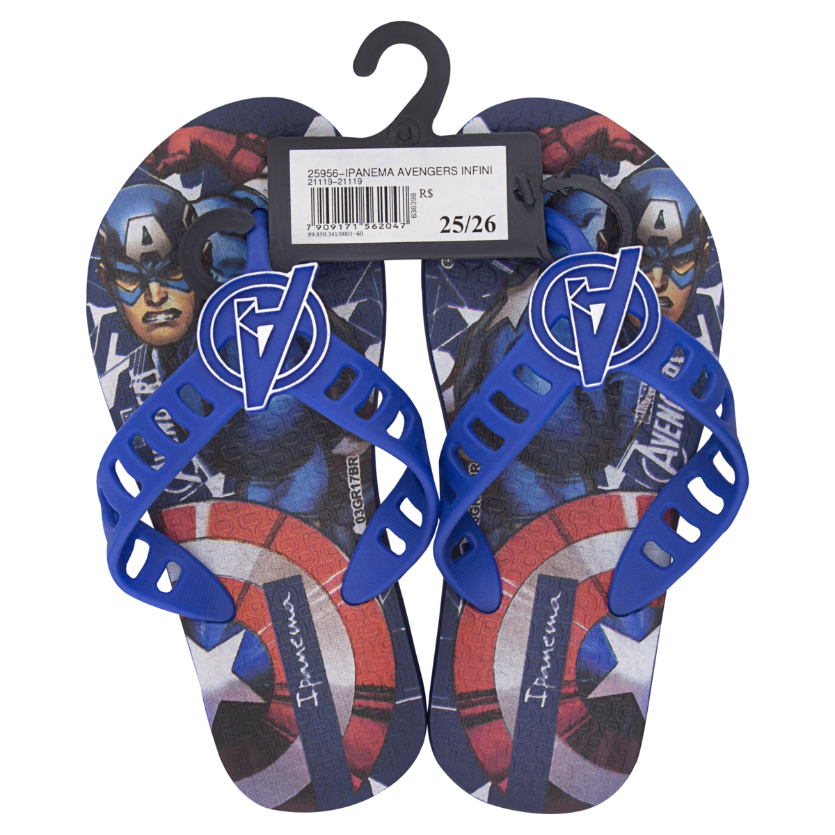 Sandália Infantil Azul Avengers Infinity Ipanema N 25/26