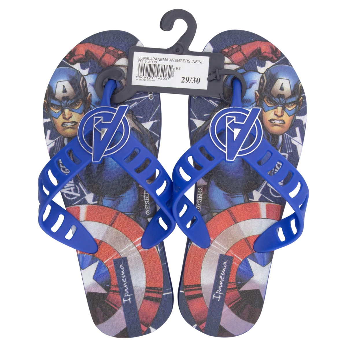 Sandália Infantil Azul Avengers Infinity Ipanema N 29/30