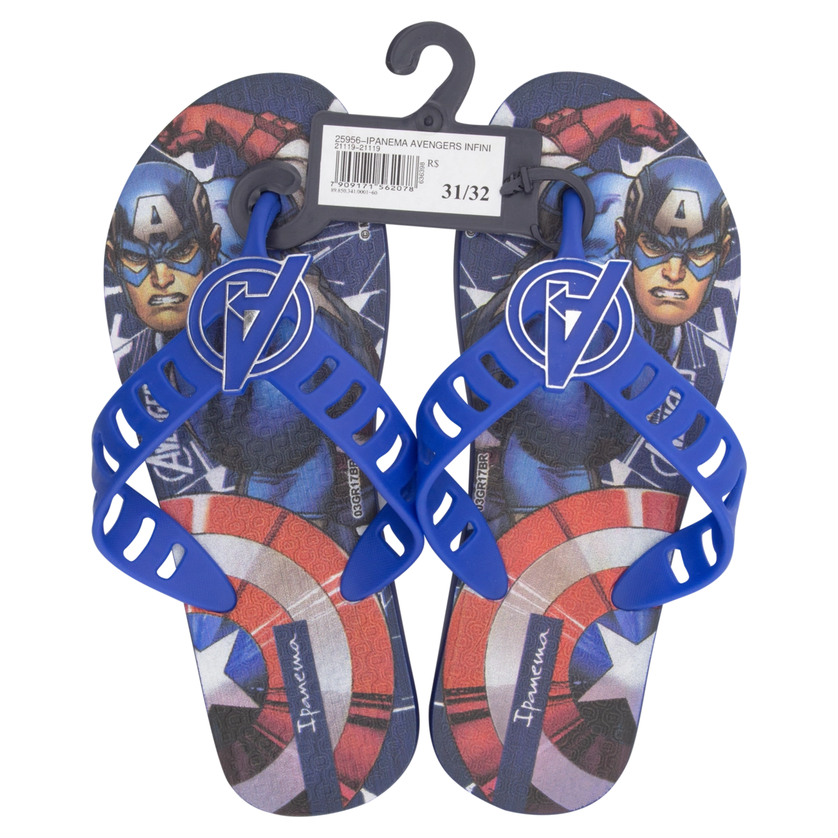 Sandália Infantil Azul Avengers Infinity Ipanema N 31/32