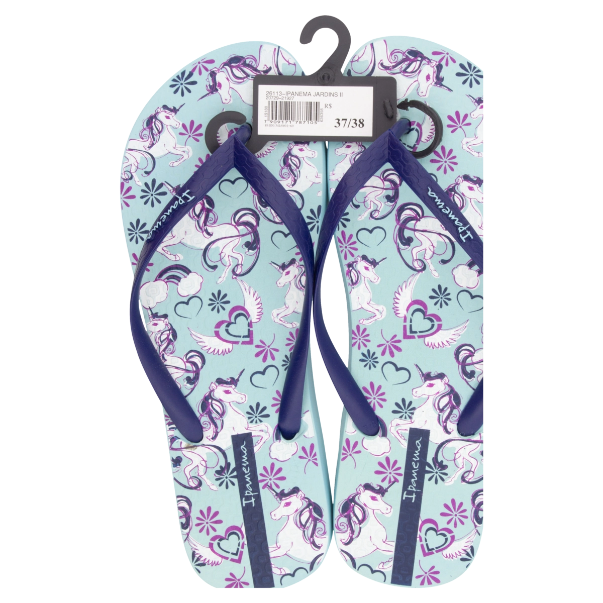 Sandália Azul E Roxa Jardins Ii Ipanema N 37/38