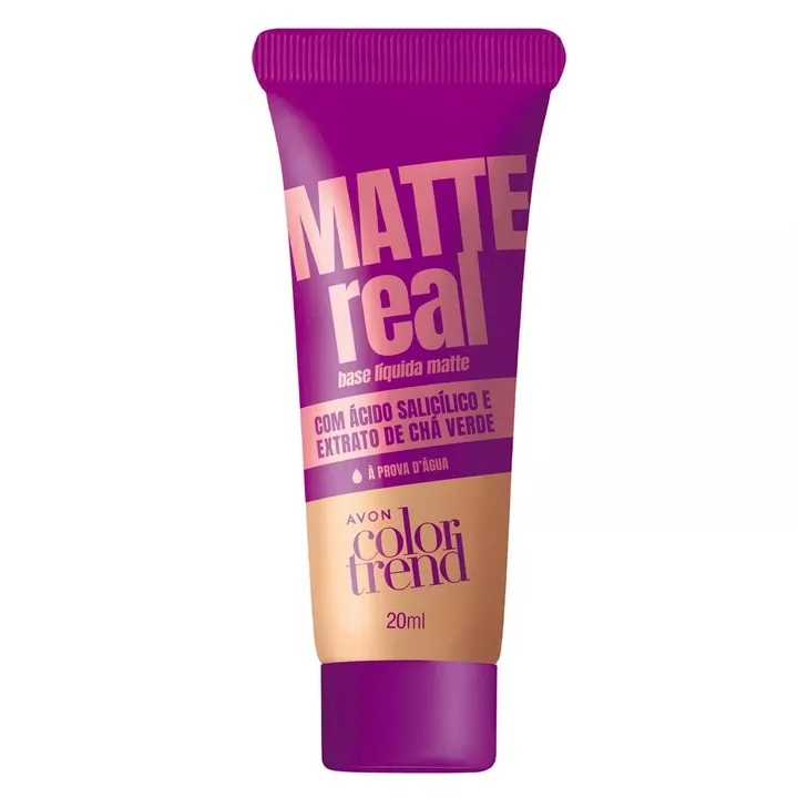 Avon Matte Real Base Liq Prova Dagua 230nf Medio Claro