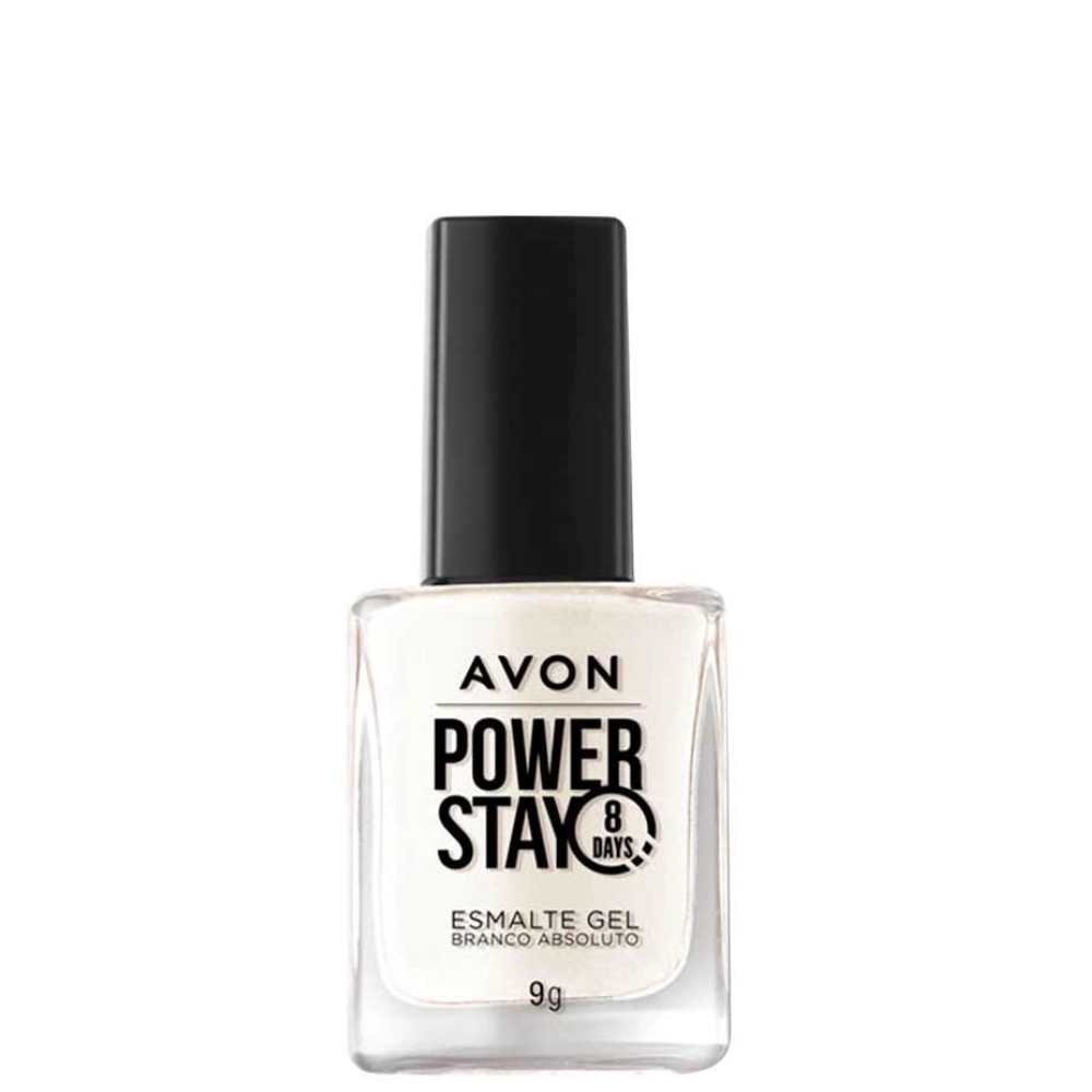 Esmalte Cr Avon Power Stay Gel Branco 9g