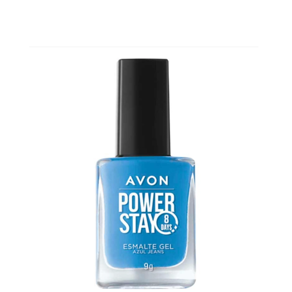 Esmalte Cr Avon Power Stay Gel Azul Jeans 9g